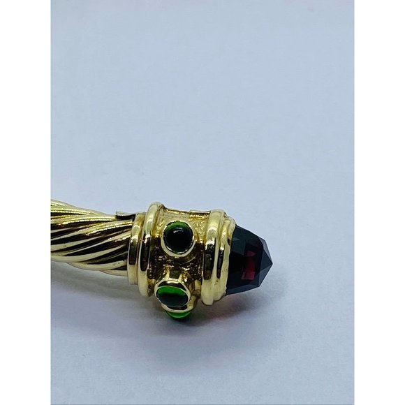David Yurman Renaissance14K With Red and Green Stones 16.7 Grams - Picture 4 of 10